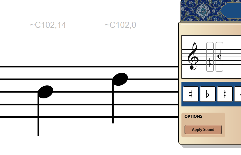 Pitch bends applied so notes play back in quarter tones